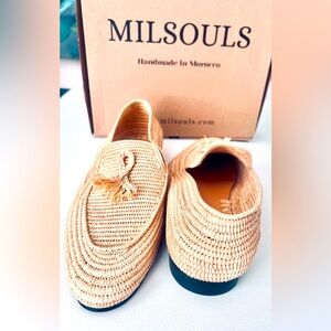 Milsouls Handmade Tangerine Moroccan Loafers Size EU 44 MADE IN Morocco FABULOUS